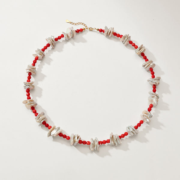 PN0184 925 Sterling Silver Pearl Women Choker Necklace