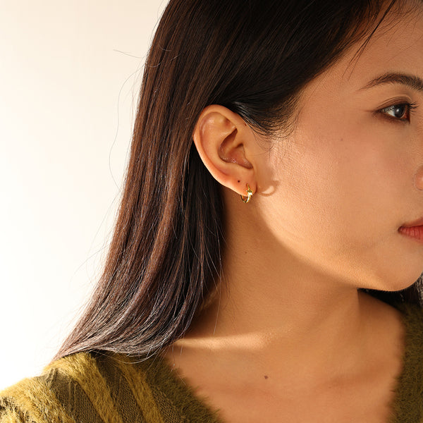 FE3193 Star Hoop Earring