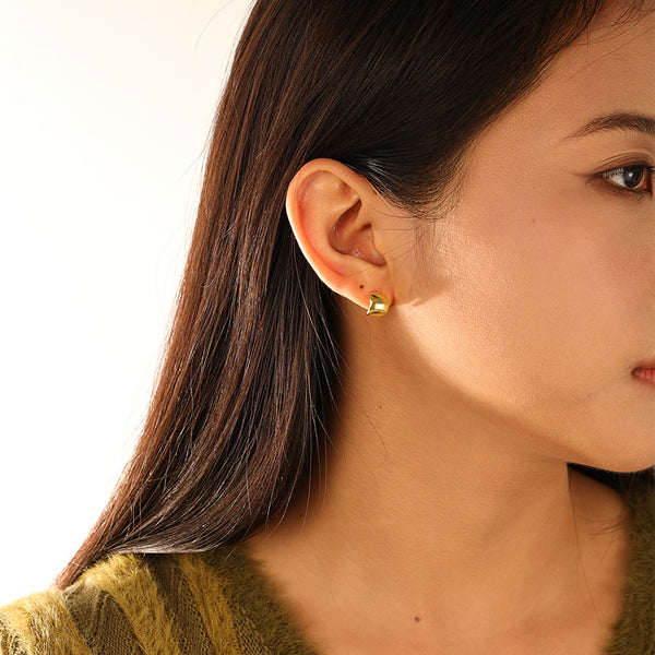 FE3121 High Polish Stud Earring