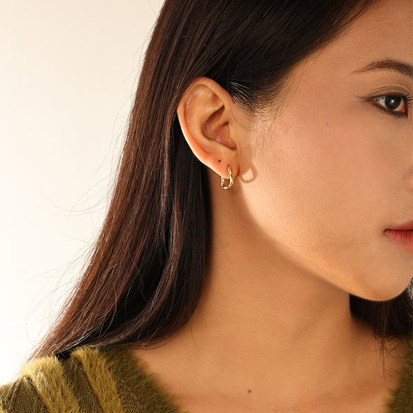 FE3103 Geometric Hoop Earring
