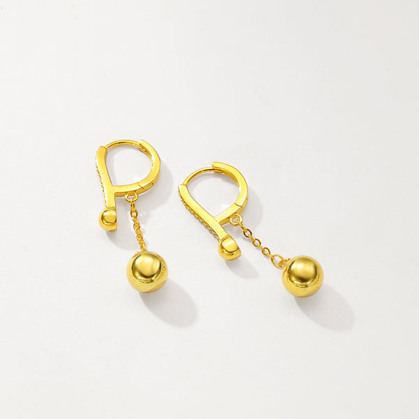 FE2784 925 Sterling Silver Bead Drop Earrings