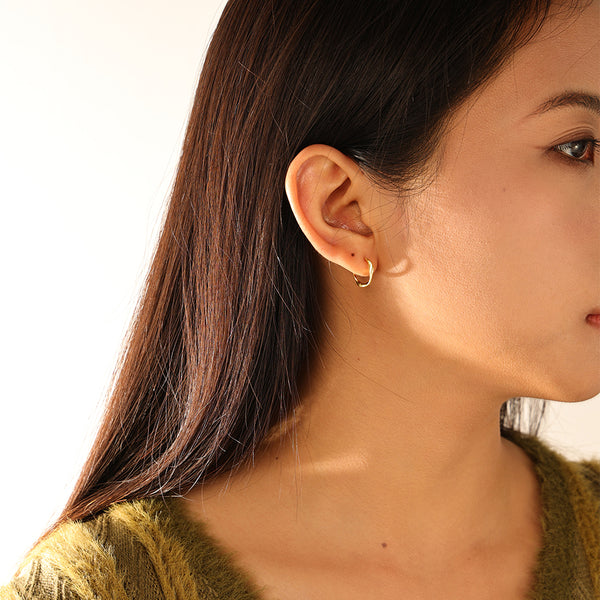 FE3141 Twist Rope Hoop Earring