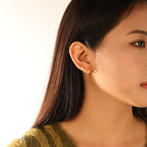 FE3118 CZ Hoop Earring For Women