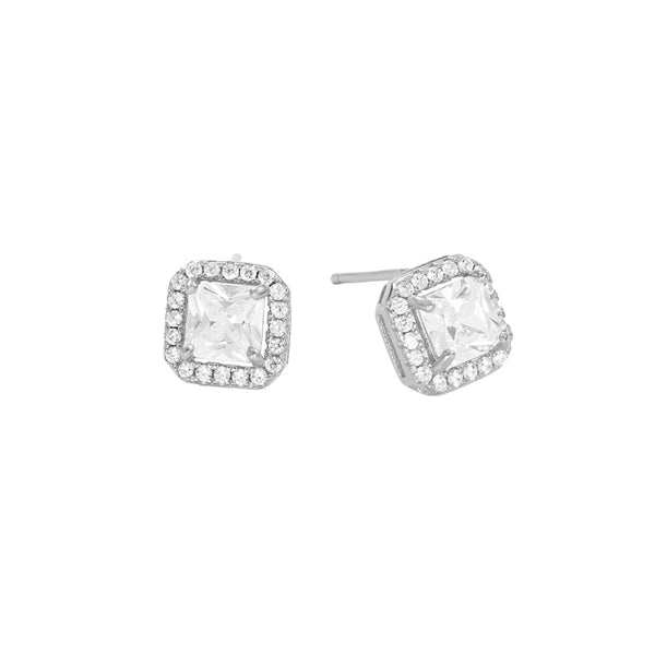 FE2761 925 Sterling Silver Luxury Colorful CZ Stud Earring