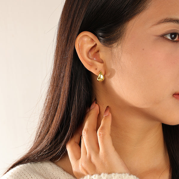 VFE0127 Comma Chunky Hoop Earring