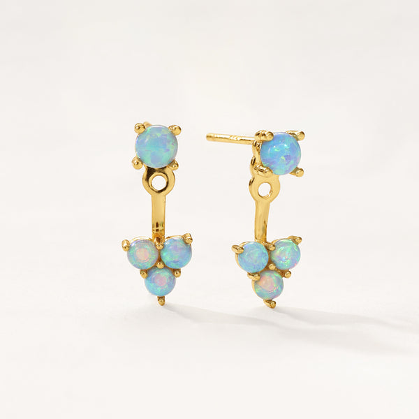 VFE0272 Colorful Opal Ear Jacket Earrings