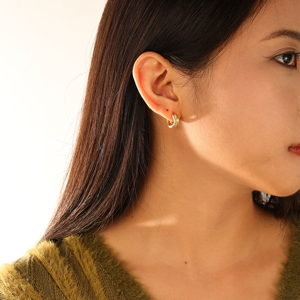 FE3203 X Hoop Earring