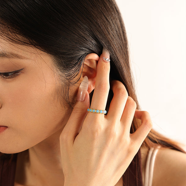 VFJ0167 Eternity Opal Women Ring