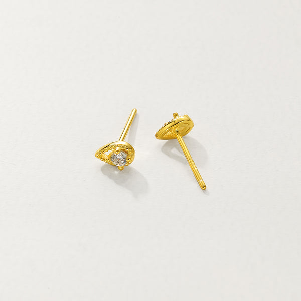 FE2768 925 Sterling Silver Water Drop Stud Earrings