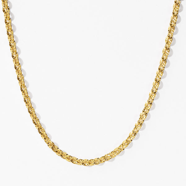 FX1283 925 Sterling Silver Flower Chain Necklace