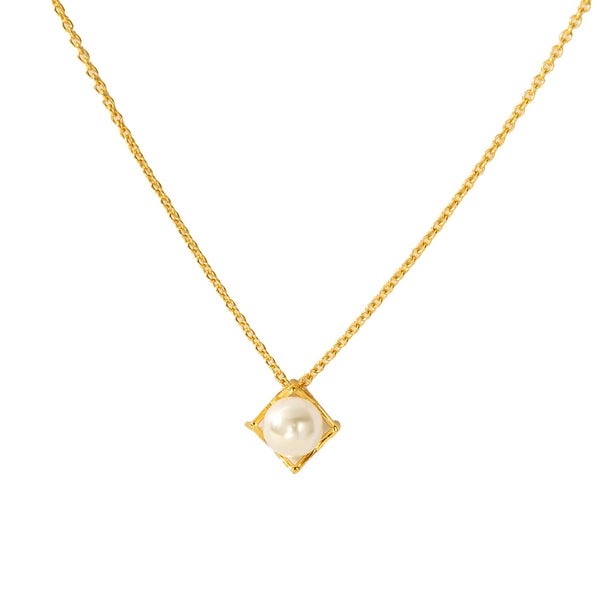 FX1181 925 Sterling Silver White Pearl Pendant Necklace