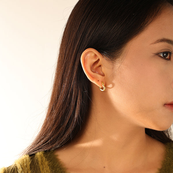 FE3109 Heart Hoop Earring