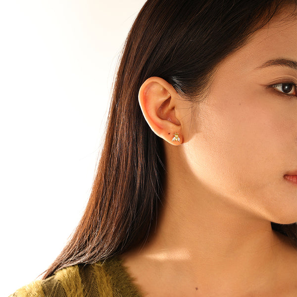 FE3150 Marquise CZ Insect Stud Earring