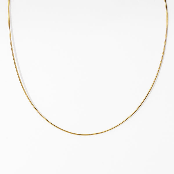 FX1298 925 Sterling Silver Women Plain Collar Necklace