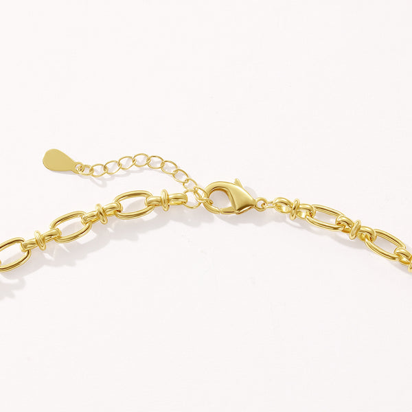 Thin Cross Rolo Thick Chain Necklaces