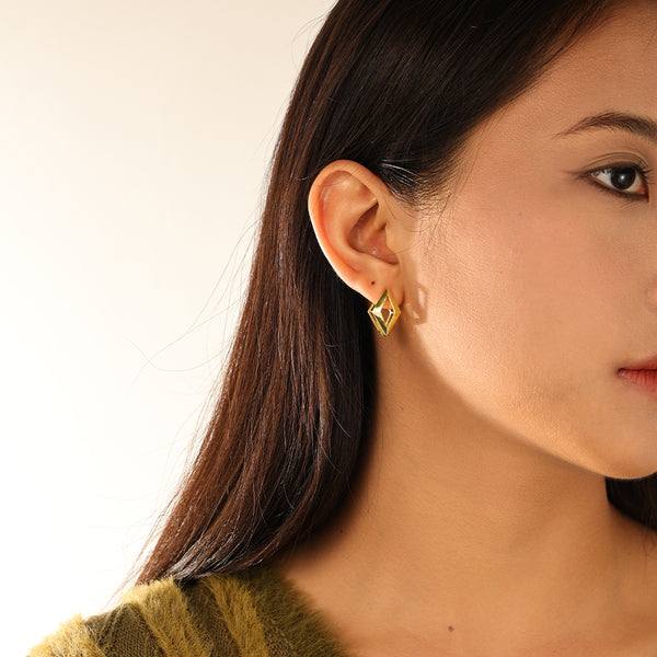 FE3112 Geometric Hoop Earrigs