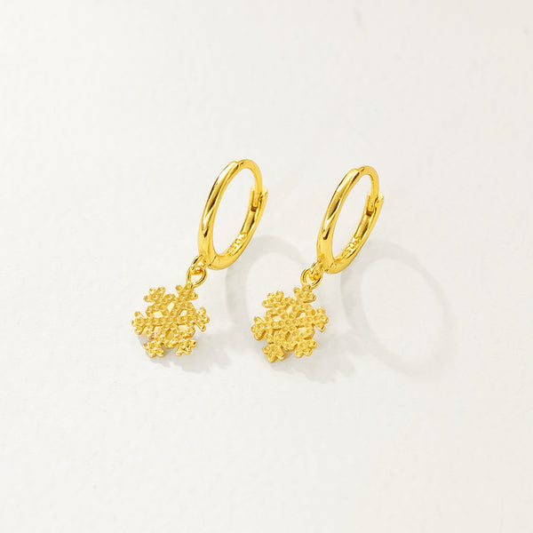 FE2715 925 Sterling Silver Snowflake Dangle Earring