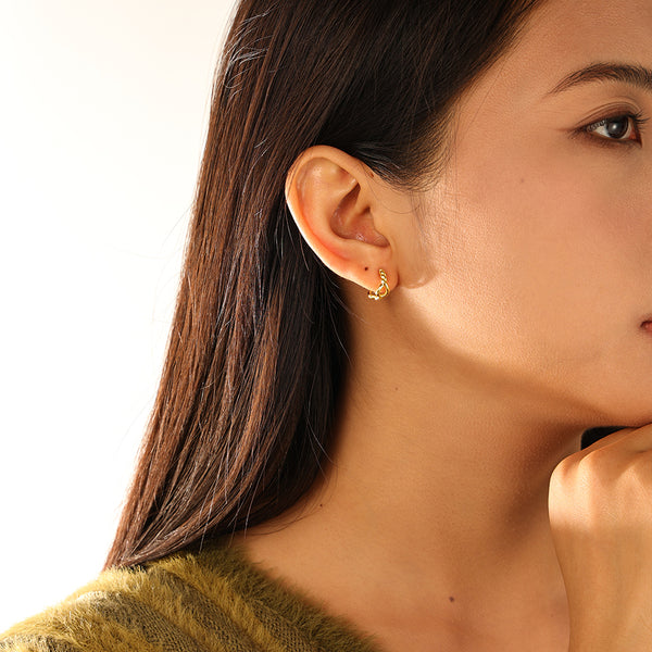 FE3202 Twist Hoop Earring