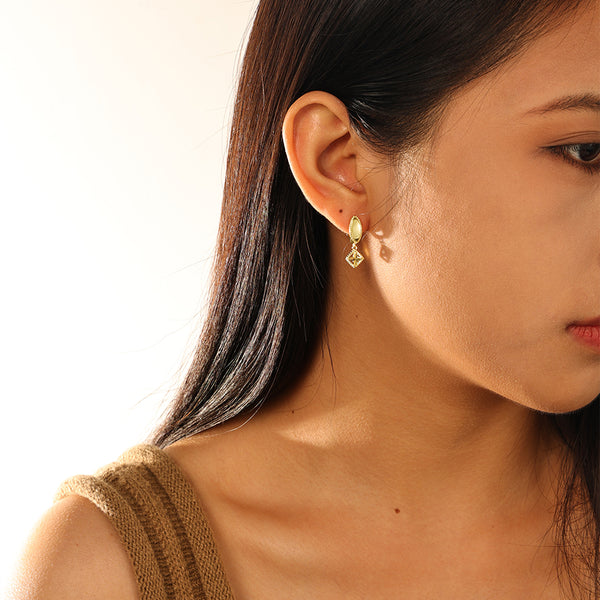 FE2781 925 Sterling Silver Star Dangle Earring