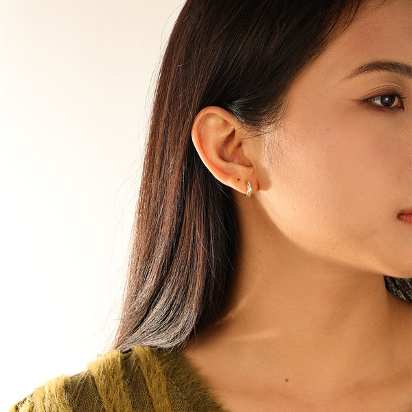 FE3131 Women Zirconia Hoop Earring