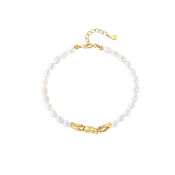 PB0102 925 Sterling Silver Freshwater Pearl Bracelet