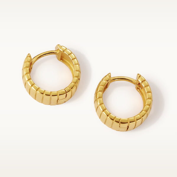 FE2072 925 Sterling Silver Charlotte Bold Hoop Earrings