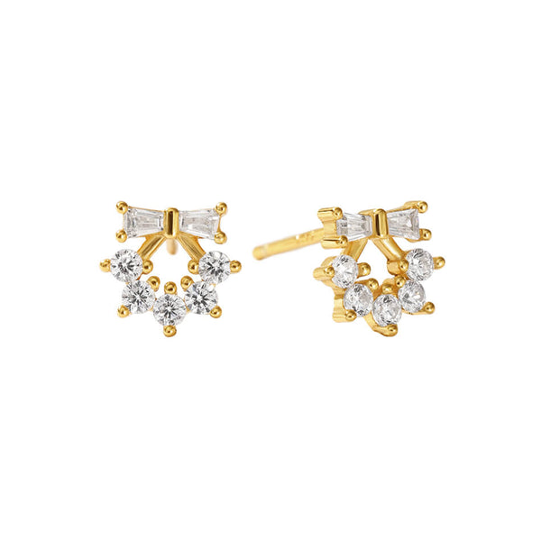 FE3513 Dainty Butterfly Bow Mini Stud Earrings