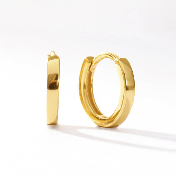 FE3423 Dainty High Polish Huggie Hoop Earrings