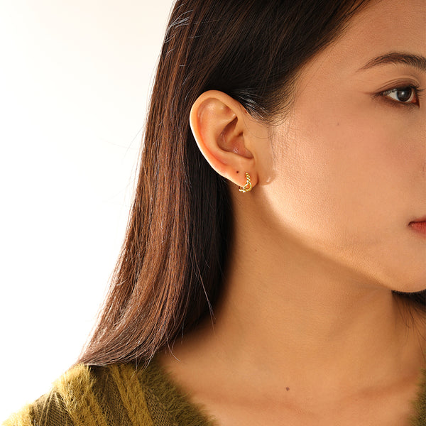 FE3202 Twist Hoop Earring