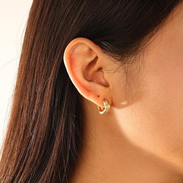FE3203 X Hoop Earring