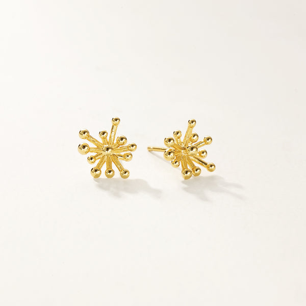 FE2908 925 Sterling Silver Starburst Stud Earrings