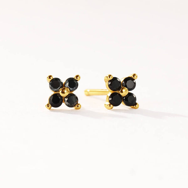 FE3483 Mini Sparkle Flower Rainbow CZ Stud Earring