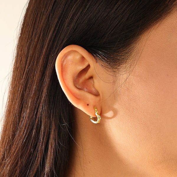 FE3109 Heart Hoop Earring