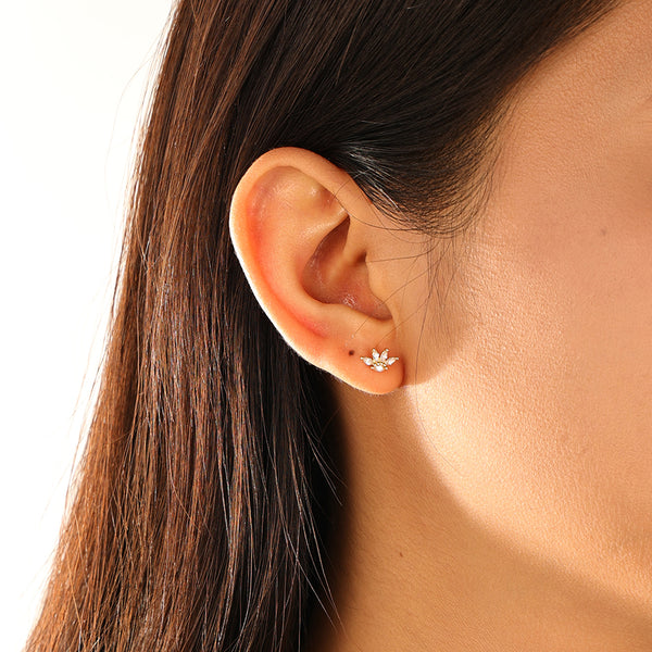 FE3165 Lris Marquise CZ Stud Earring