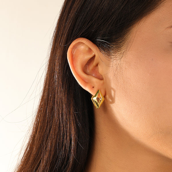 FE3112 Geometric Hoop Earrigs