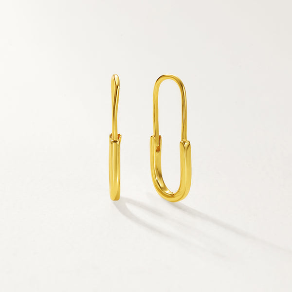 FE2845 925 Sterling Silver Creative Pin Hoop Earrings