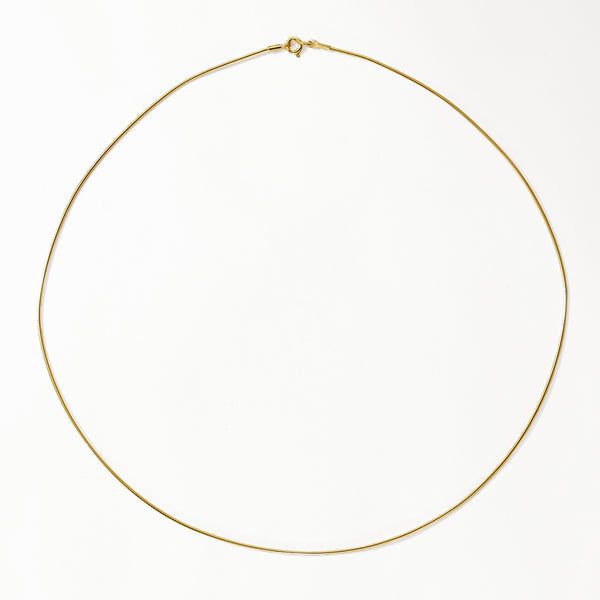 FX1298 925 Sterling Silver Women Plain Collar Necklace