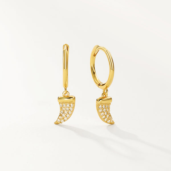 FE2853 925 Sterling Silver Chili Dangle Hoop Earrings