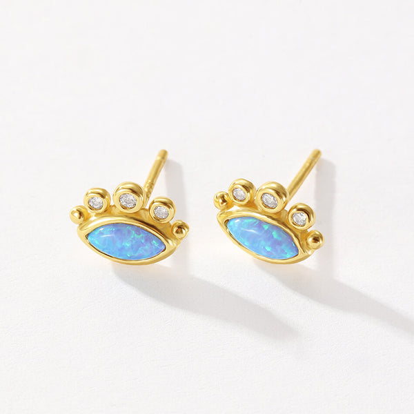 VFE0361 Marquise Opal Eye Stud Earring
