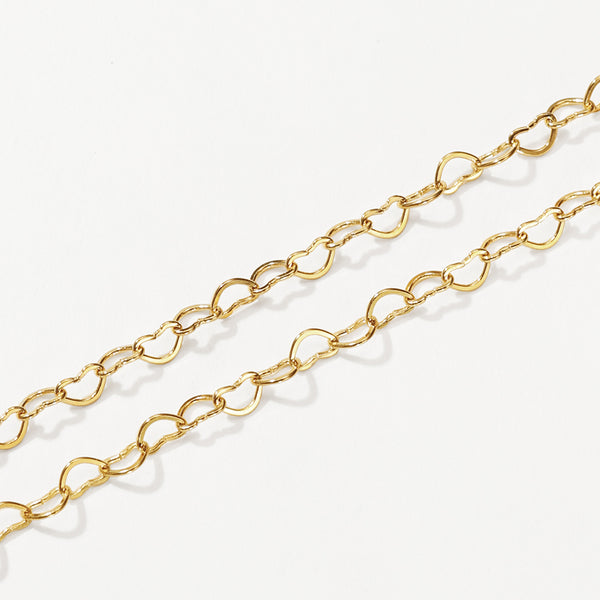 FX1289 925 Sterling Silver Heart Chain Necklace For Women