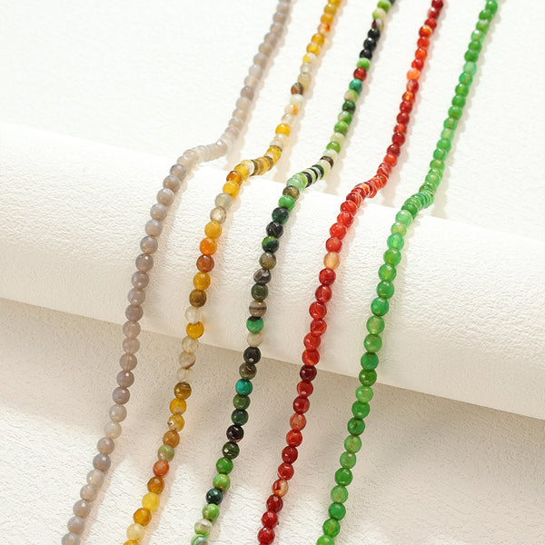 PB0113 Red Agate Charm Beaded Bracelets