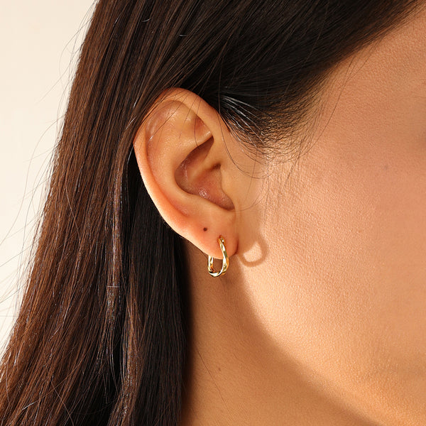 FE3103 Geometric Hoop Earring