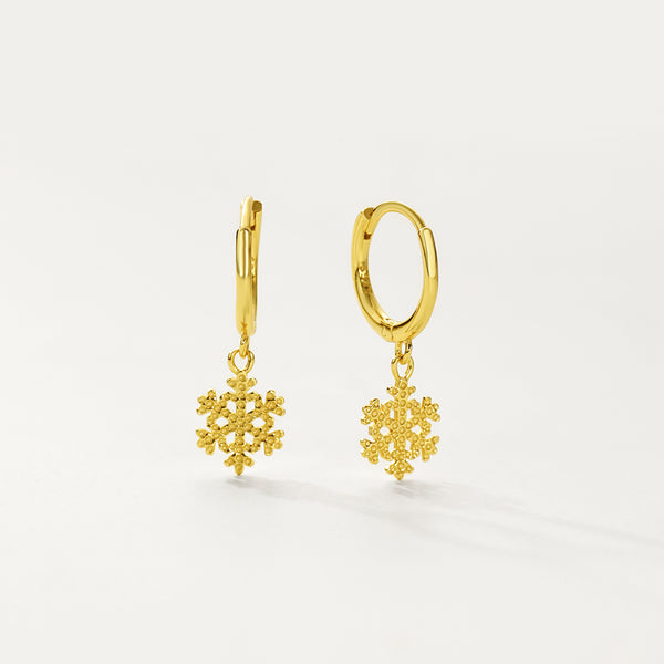 FE2715 925 Sterling Silver Snowflake Dangle Earring