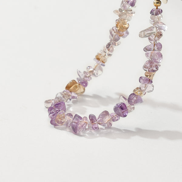 PB0078 925 Sterling Silver Light Purple Crystal Bracelet