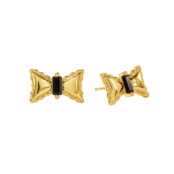 RHE1336 Cool Vintage Bowknot Stud Earrings
