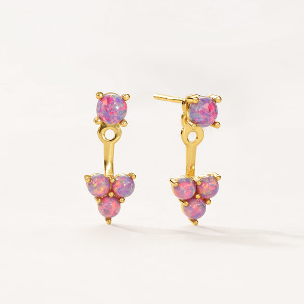 VFE0272 Colorful Opal Ear Jacket Earrings