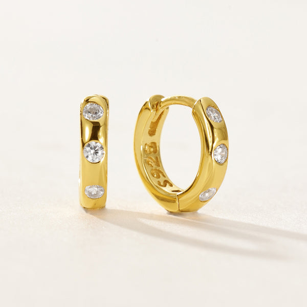 VFE0170 Minimalist Cubic Zirconia Hoops Earring