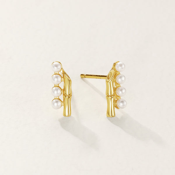 FE2886 925 Sterling Silver Shell Pearl Stud Earring