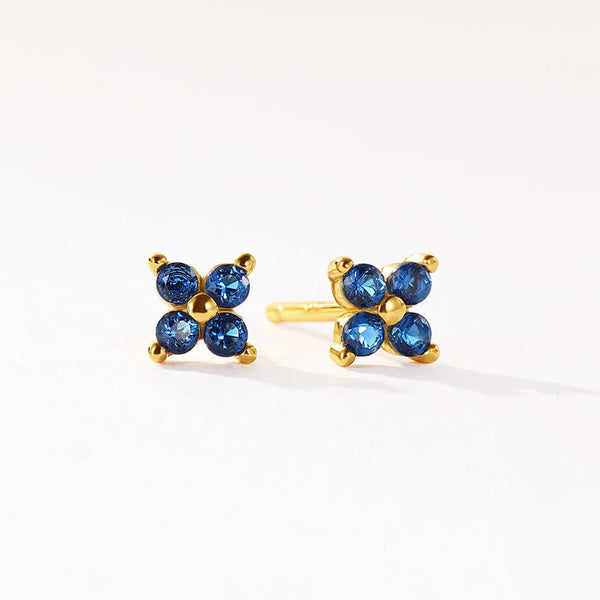 FE3483 Mini Sparkle Flower Rainbow CZ Stud Earring