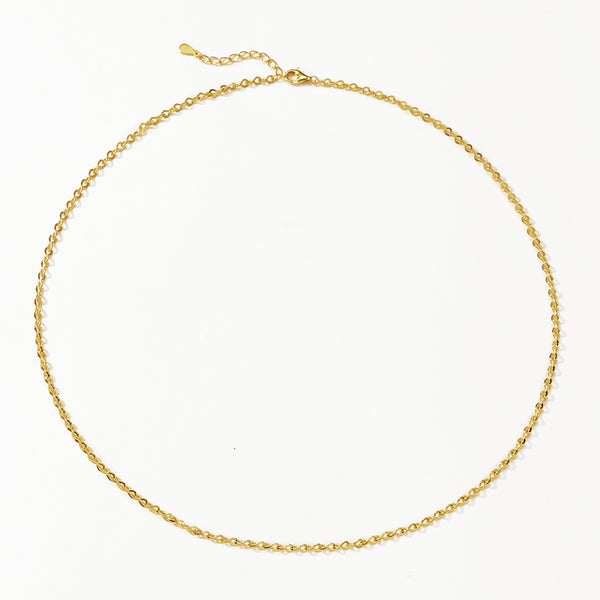 FX1286 925 Sterling Silver Classic Chain Necklaces